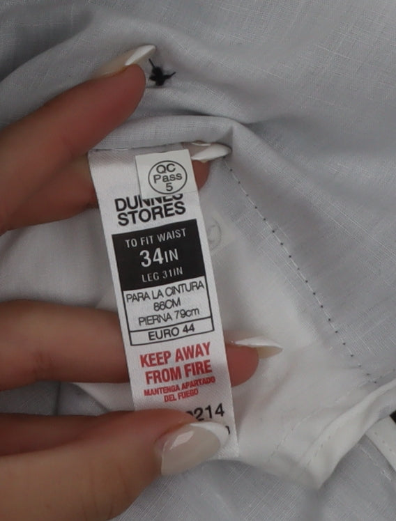 Dunnes Stores Men's Black 34W 31L Dress Pants Trousers