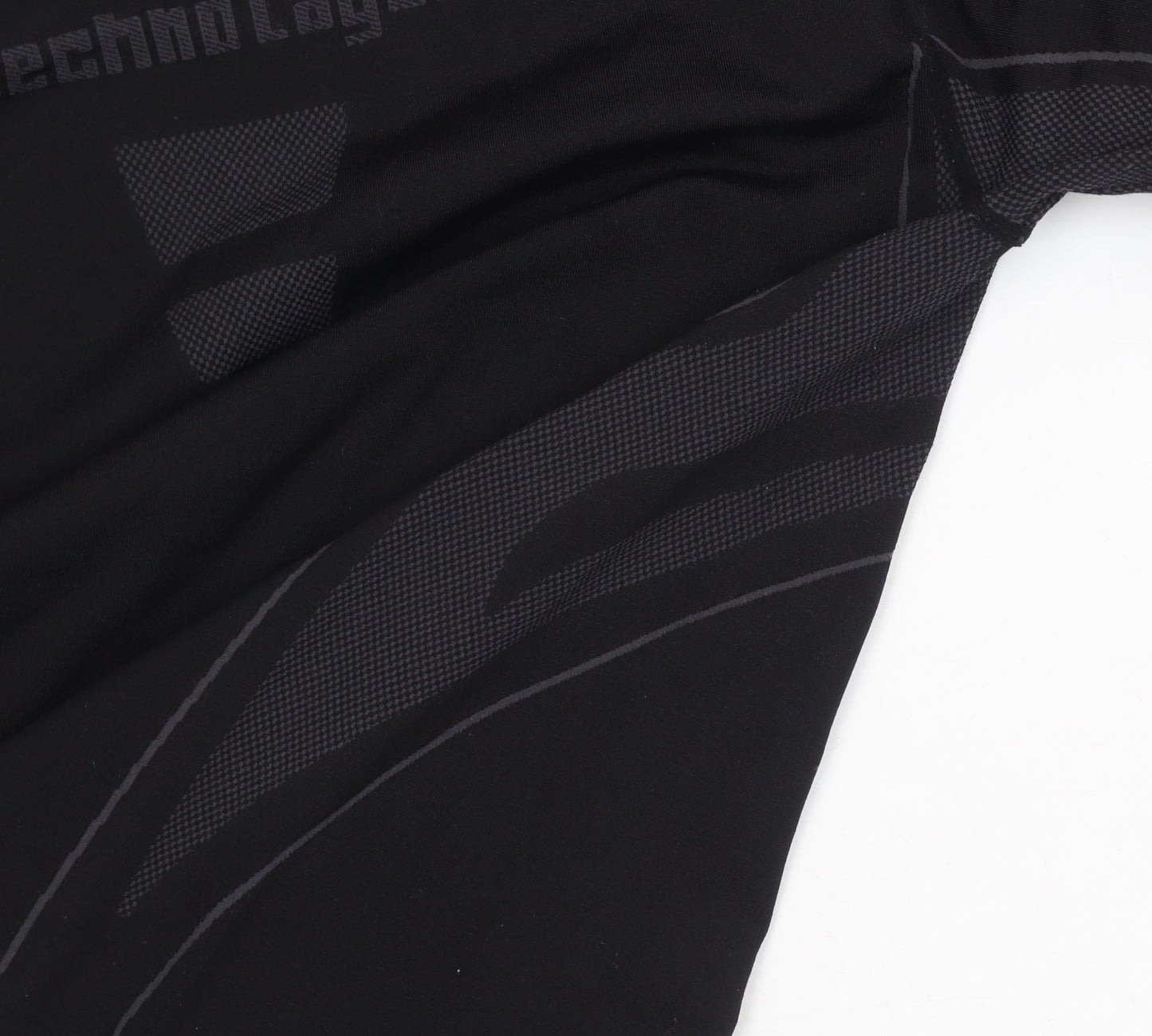 Technolayer Men's Black Long Sleeve Compression Gym Top Size L