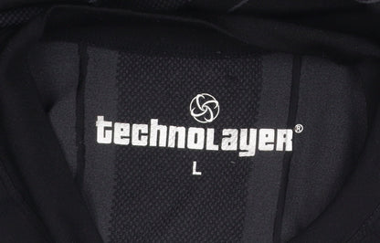 Technolayer Men's Black Long Sleeve Compression Gym Top Size L