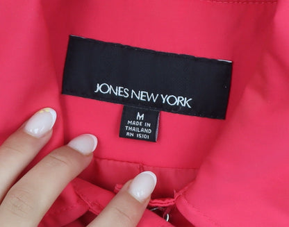 Jones New York Women's Pink Mid-Length Trench Coat Size M