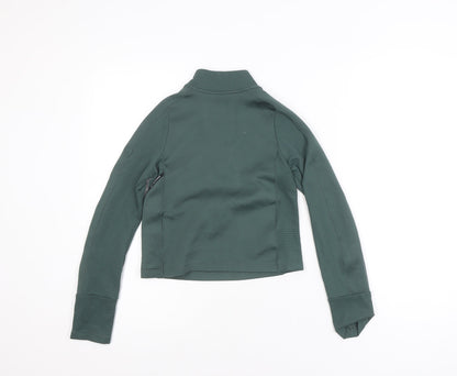 Nike Boys Green Therma-Fit Pro 1/4 Zip Athletic Jacket Size S 128-137cm
