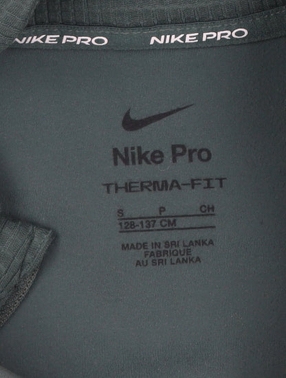 Nike Boys Green Therma-Fit Pro 1/4 Zip Athletic Jacket Size S 128-137cm