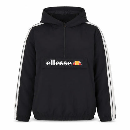 Ellesse Women's Black Hooded Anorak Jacket UK 14 Logo Sportswear