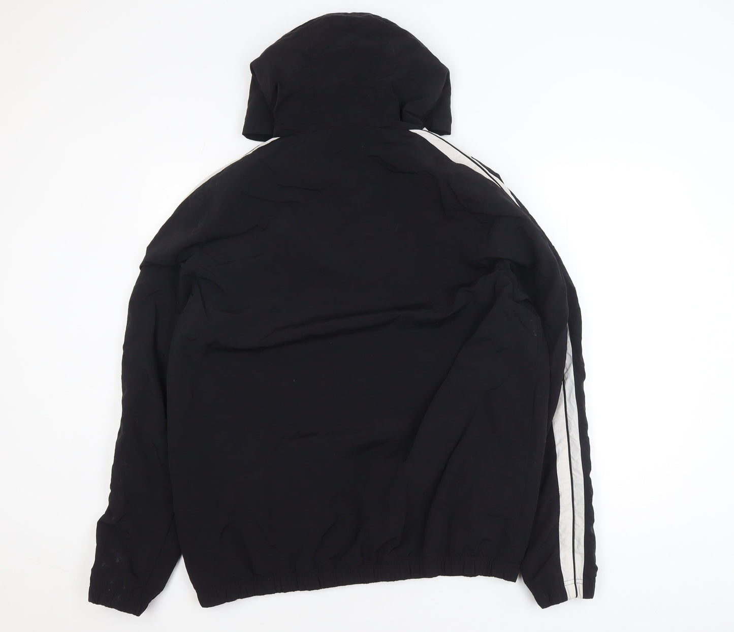 Ellesse Women's Black Hooded Anorak Jacket UK 14 Logo Sportswear