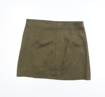 Primark Women’s Green Suede Look Pencil Skirt Size 14
