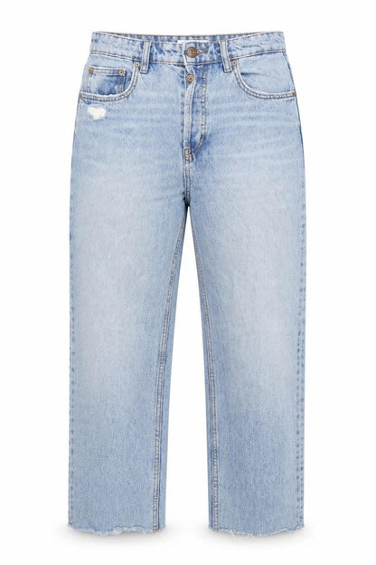 Pull&Bear Women's Blue High Rise Straight Jeans Size 10