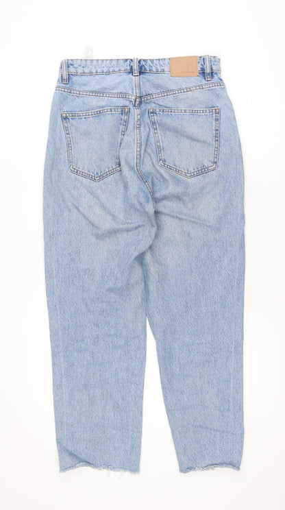 Pull&Bear Women's Blue High Rise Straight Jeans Size 10