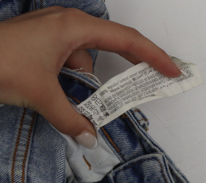 Pull&Bear Women's Blue High Rise Straight Jeans Size 10