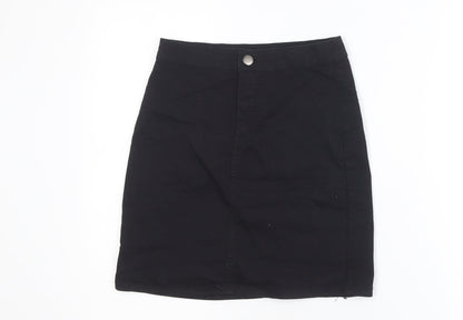 PrettyLittleThing Womens Black Size 6 Straight Denim Mini Skirt