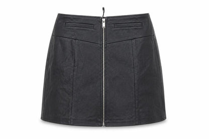 Bershka Women’s Black Faux Leather Short Pencil Skirt Size 8