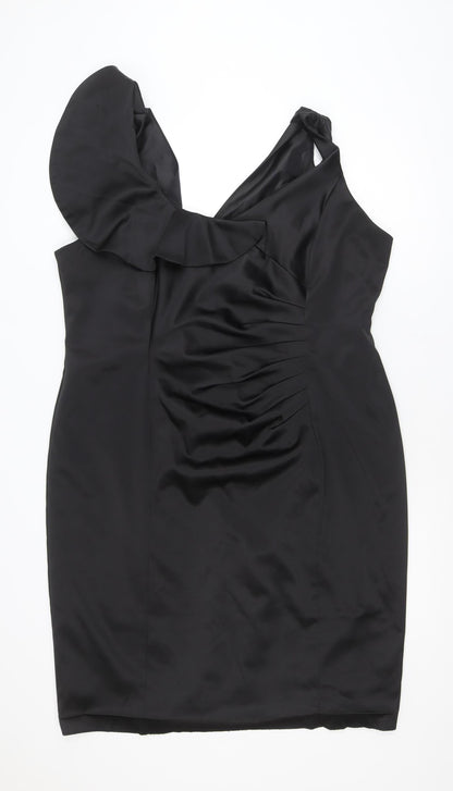 Debenhams Womens Black Plus Size 22 One Shoulder Bodycon Dress