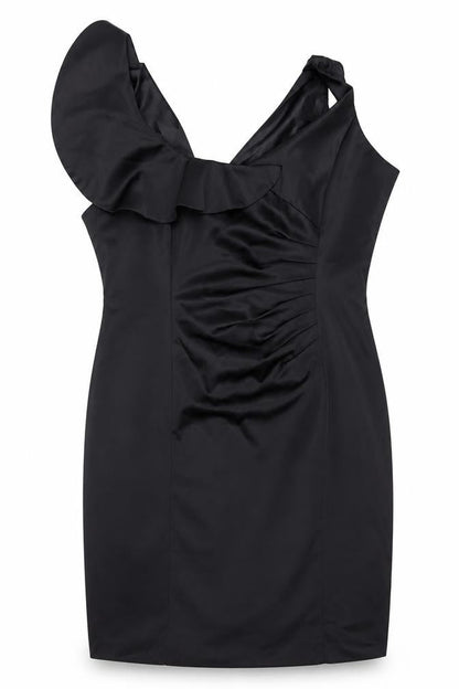 Debenhams Womens Black Plus Size 22 One Shoulder Bodycon Dress