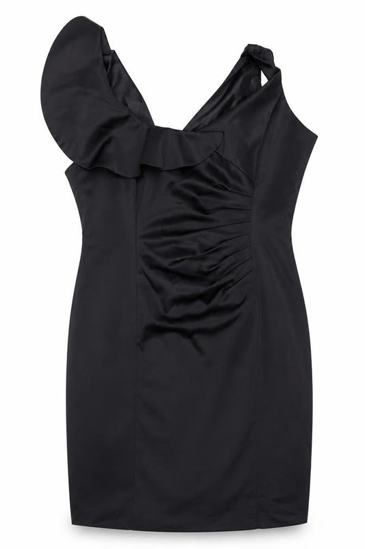 Debenhams Womens Black Plus Size 22 One Shoulder Bodycon Dress