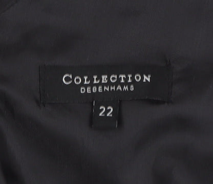 Debenhams Womens Black Plus Size 22 One Shoulder Bodycon Dress