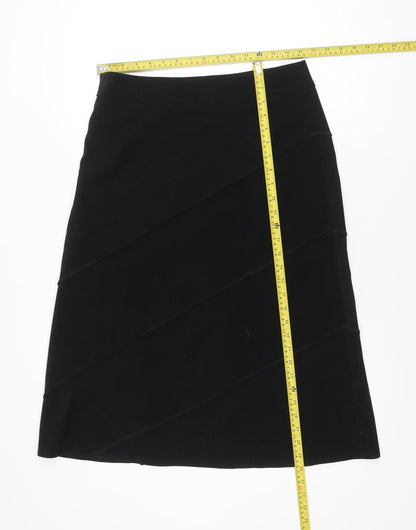 Berkertex Women’s Black A-Line Knee Length Skirt Size 12