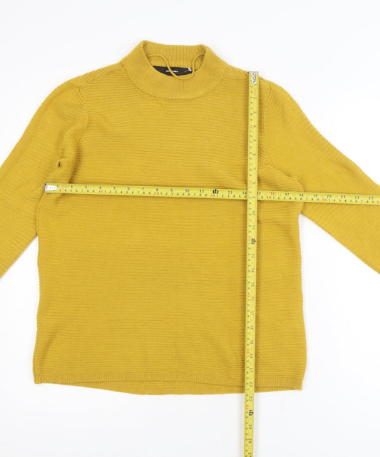 Vero Moda Women Yellow Roll Neck Knit Pullover Jumper Size M