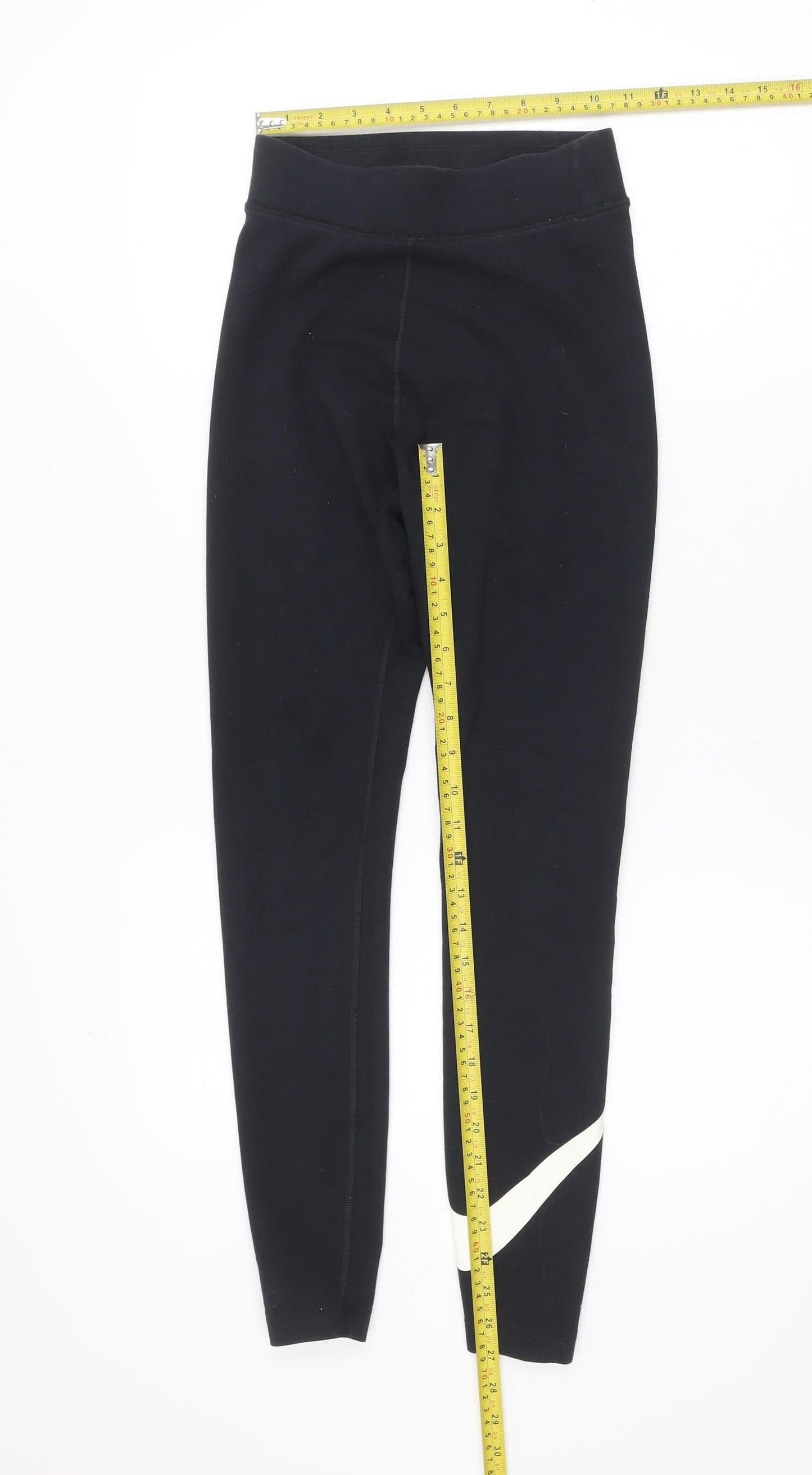 Nike Women's Black XS Ankle Leggings Cotton Blend Stretch Sportswear
