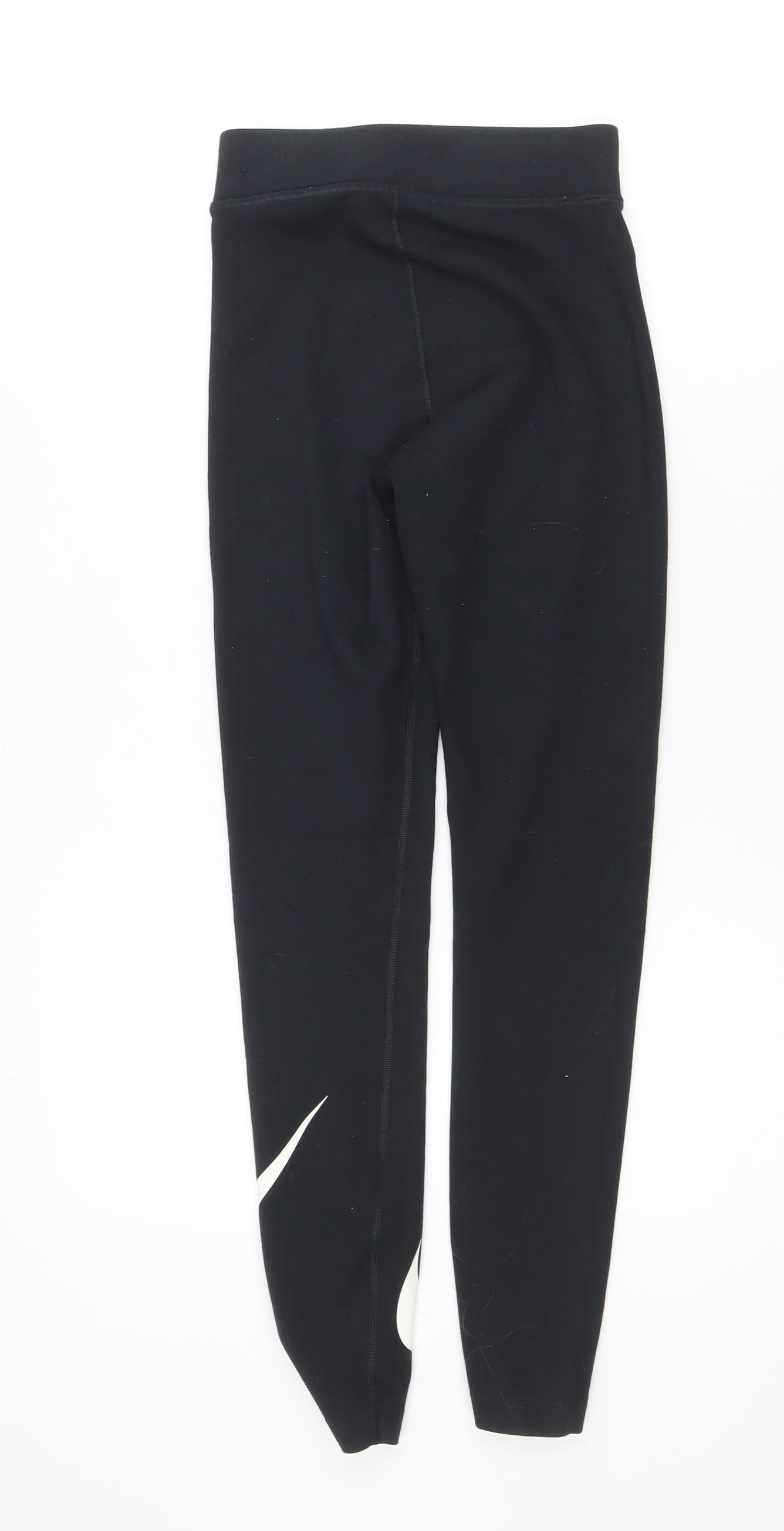 Nike Women's Black XS Ankle Leggings Cotton Blend Stretch Sportswear
