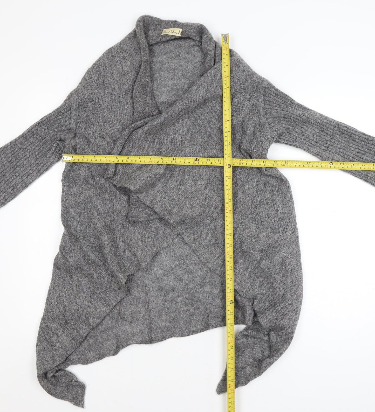 River Island Women’s Grey Wool Blend Cardigan Wrap Jumper M