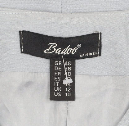 Badoo Women's Blue Size 12 Tailored Bow Detail Blazer Jacket