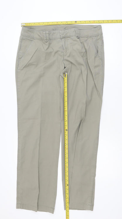 Esprit Men's Beige Chino Trousers L Regular Fit Straight Leg