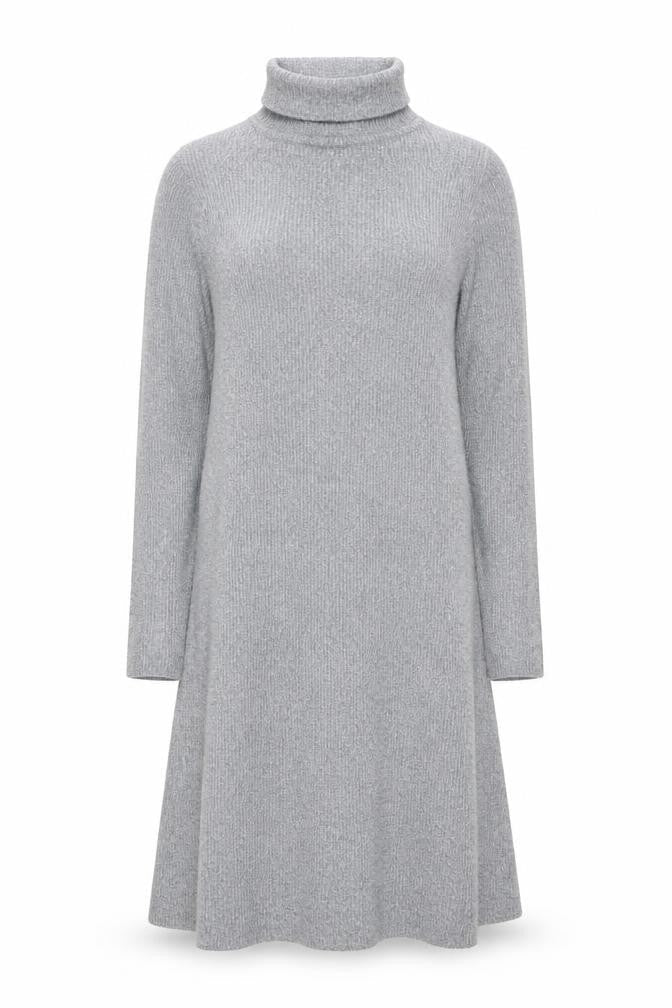Dunnes Women’s Grey Knit Roll Neck Sweater Dress Size 8