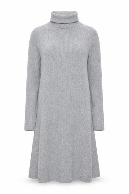 Dunnes Women’s Grey Knit Roll Neck Sweater Dress Size 8