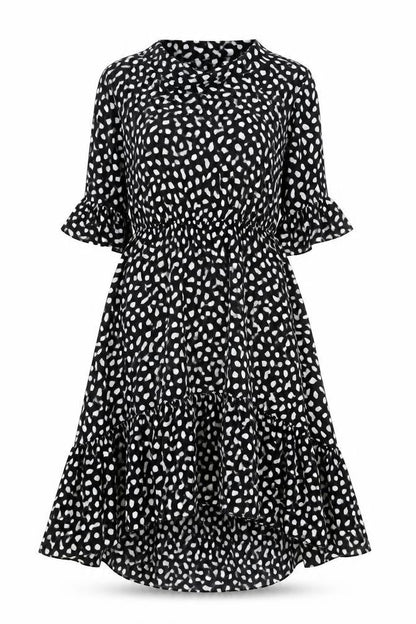 Stella Morgan Women’s Black Animal Print Hi-Low A-Line Dress Size 8