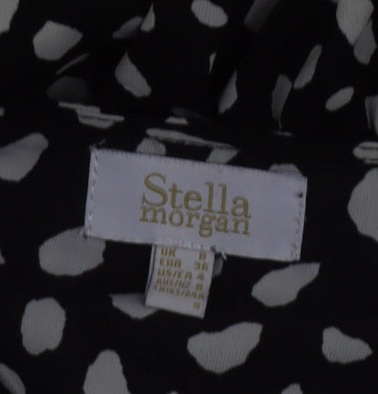 Stella Morgan Women’s Black Animal Print Hi-Low A-Line Dress Size 8