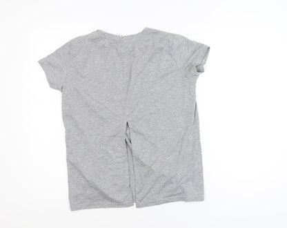 Disney Women’s Grey Mickey Mouse T-Shirt Size 8 Short Sleeve Casual