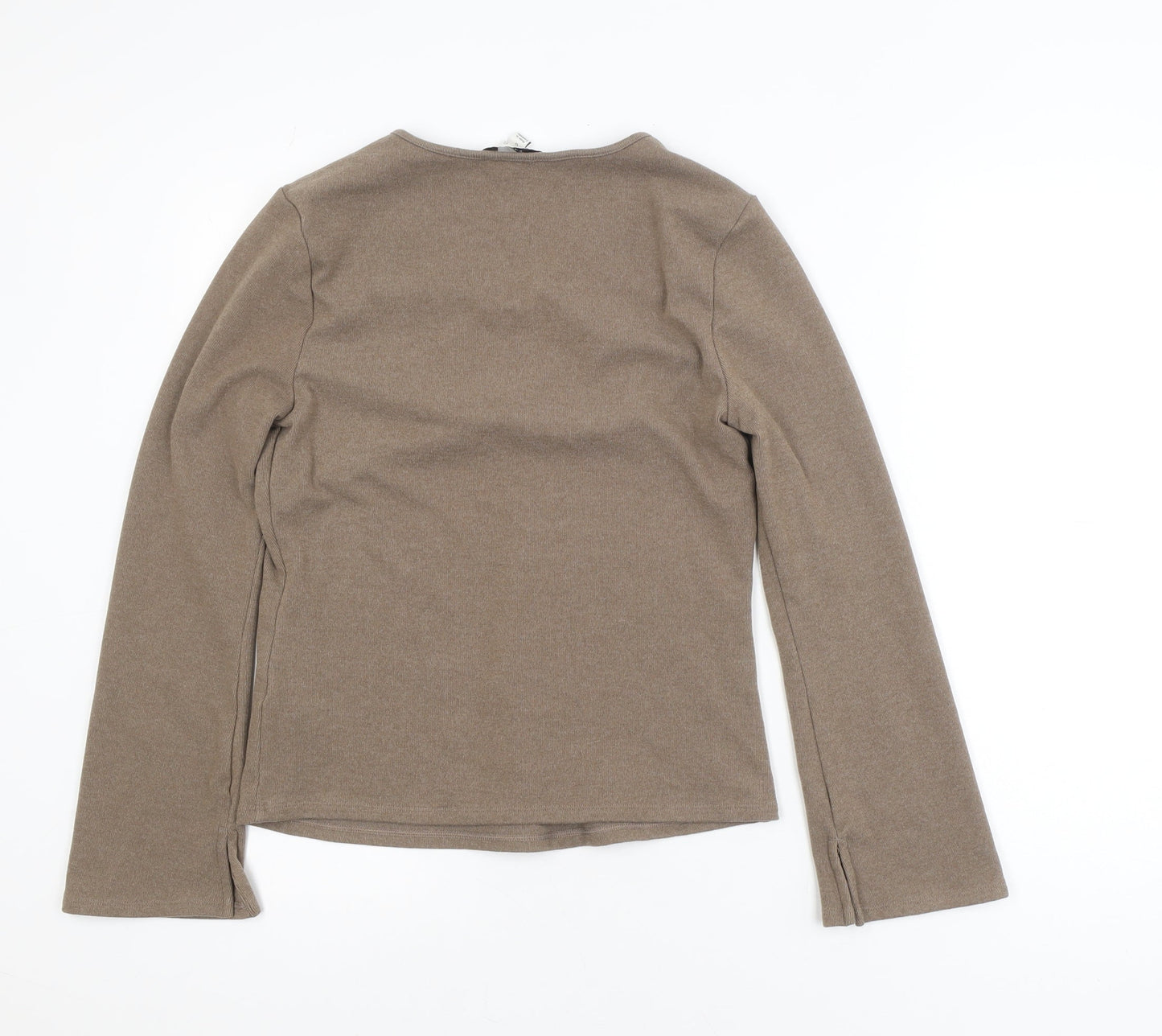 Marks and Spencer Women’s Brown Long Sleeve Stretch Jersey Top Size 12