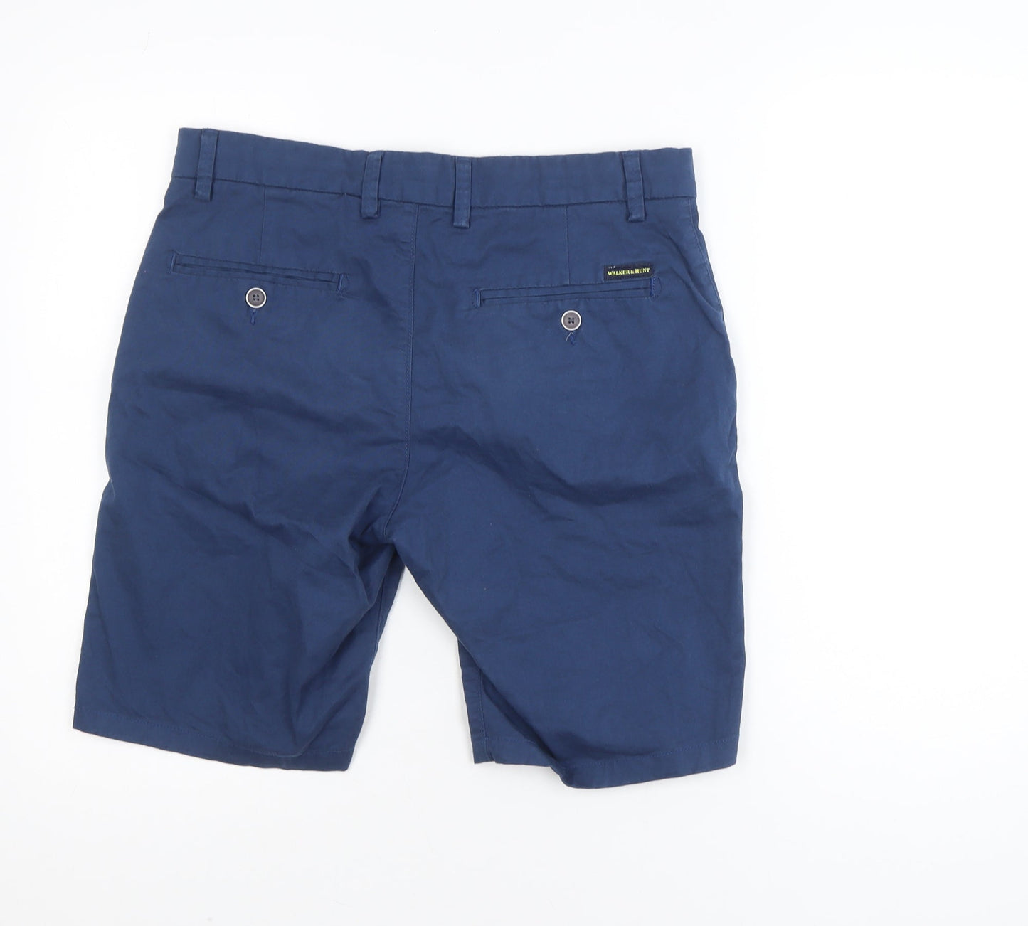 Walker & Hunt Men's Blue Chino Shorts Size 32 Regular Fit