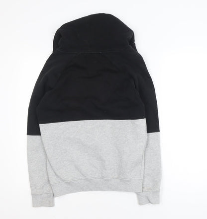 Lee Pipes Men's Black Grey Pullover Hoodie Small Logo Fleece