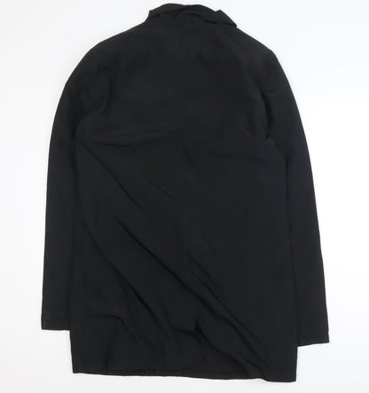 French Connection Men's Black Mid-Length Polyester Overcoat M