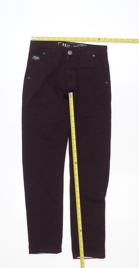 Mineral Men's Brown Slim Straight Jeans Size 28
