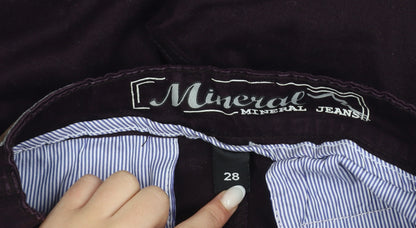 Mineral Men's Brown Slim Straight Jeans Size 28