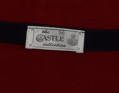 The Castle Collection Womens Red Wool V-Neck Cardigan Size M