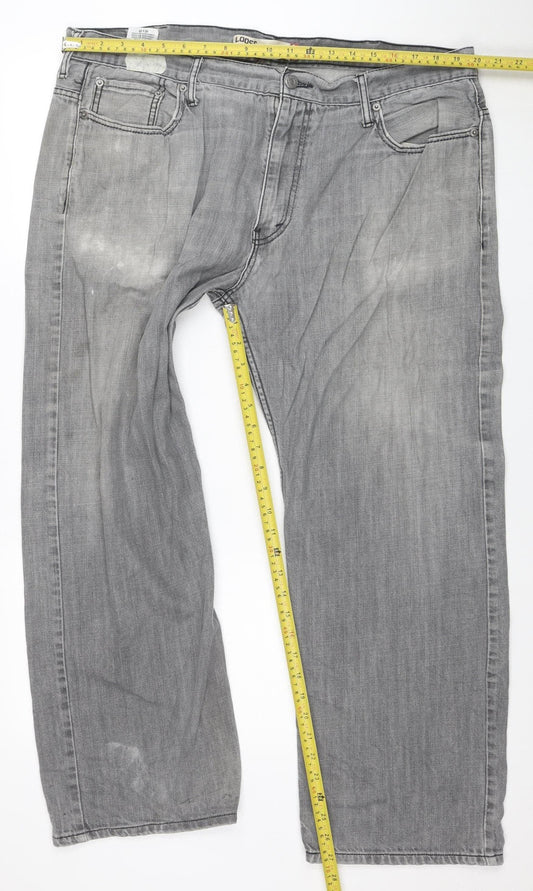 Levi's 569 Men's Grey Straight Fit Denim Jeans 40x32 Regular