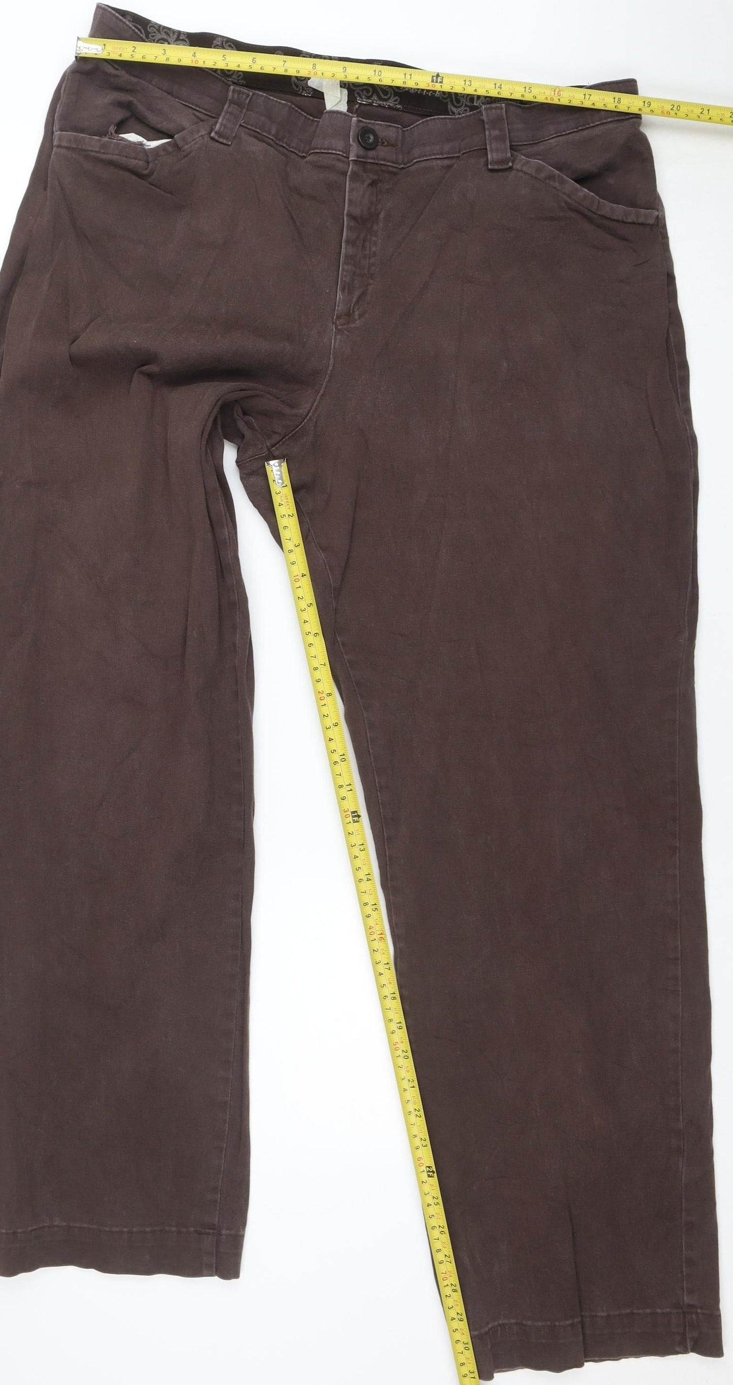 Lee Women's Brown Chino Comfort Stretch Trousers Size 20W