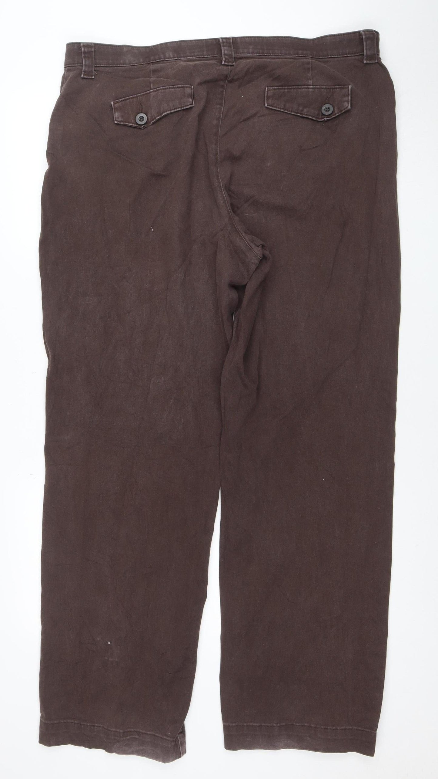 Lee Women's Brown Chino Comfort Stretch Trousers Size 20W