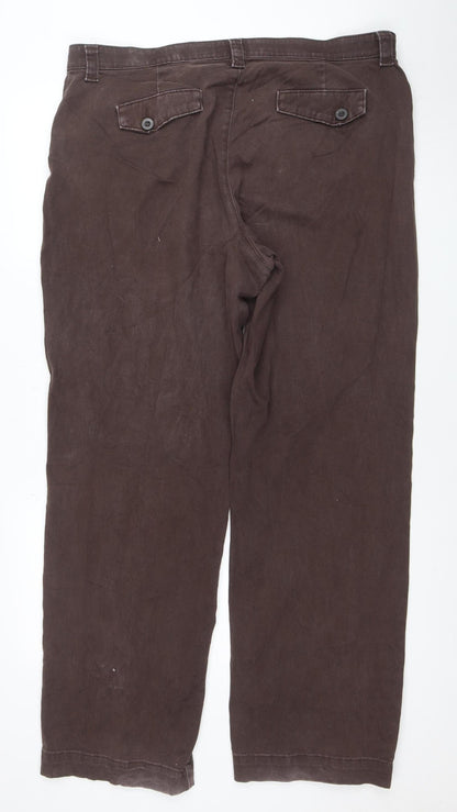 Lee Women's Brown Chino Comfort Stretch Trousers Size 20W