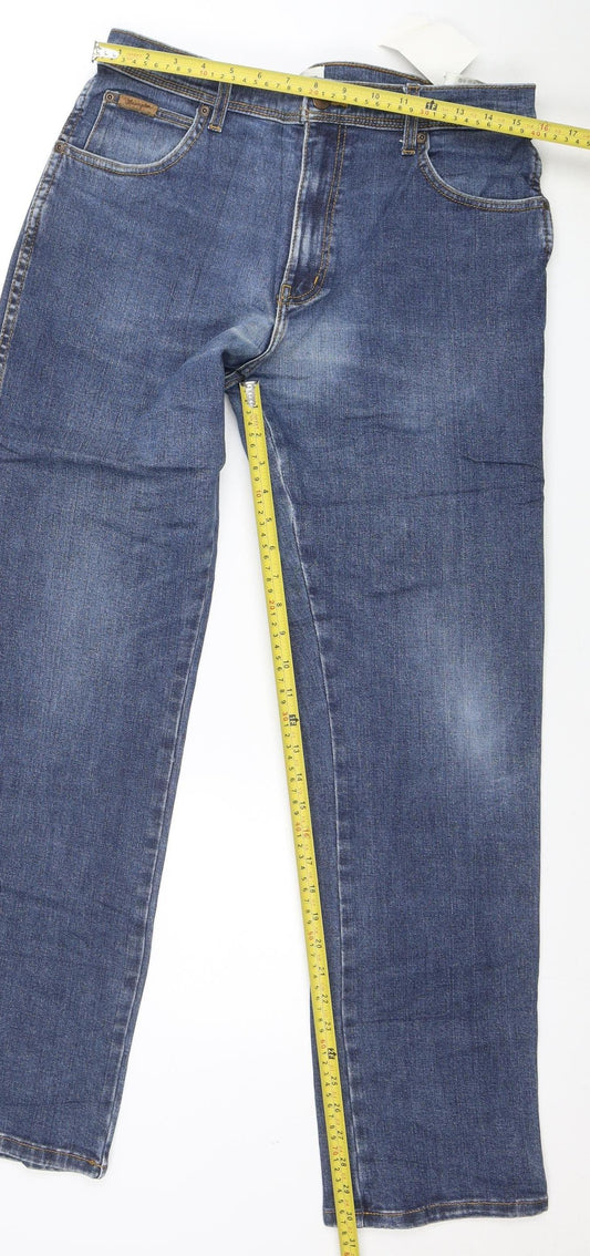 Wrangler Men's Blue Texas Regular Fit Straight Jeans W34 L32