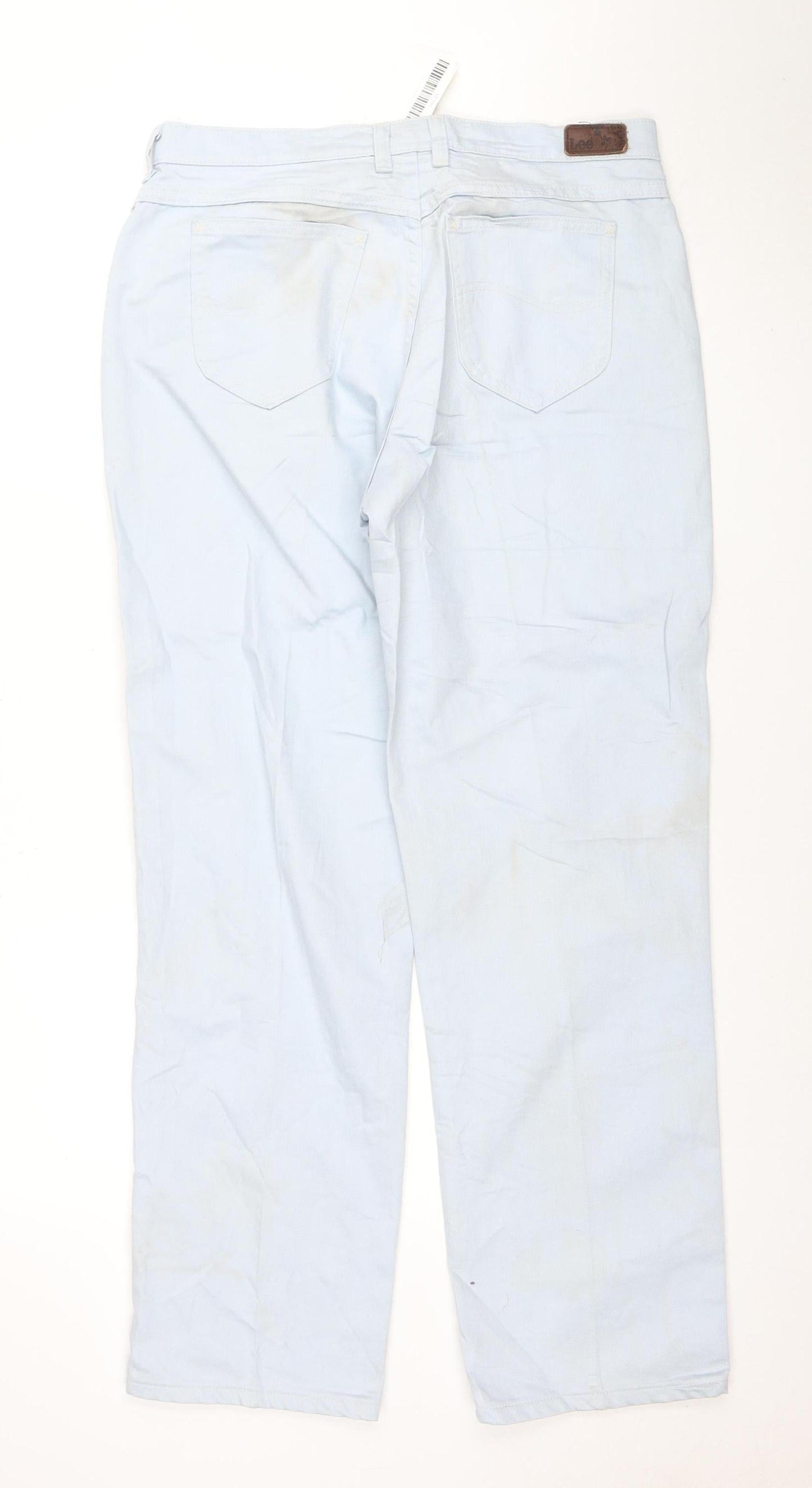 Lee Women's Blue Relaxed Straight Leg Jeans Size 12