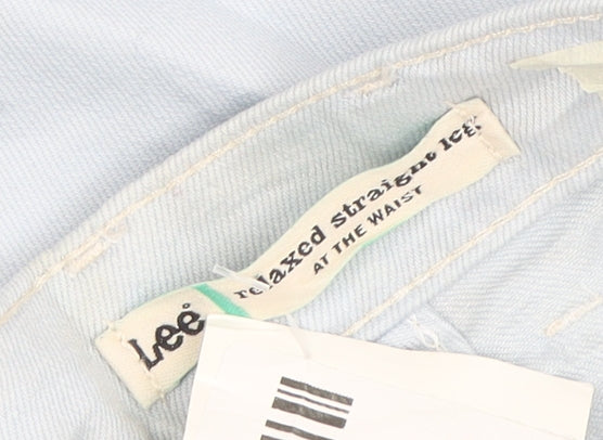 Lee Women's Blue Relaxed Straight Leg Jeans Size 12