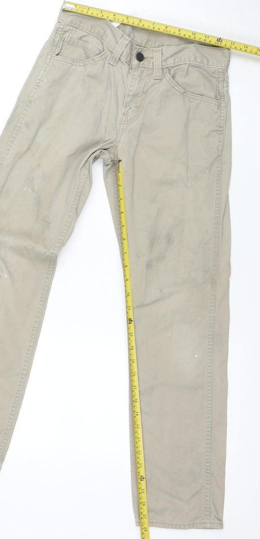 Levi’s 511 Men’s Beige Slim Fit Jeans W28 L30 Cotton Denim