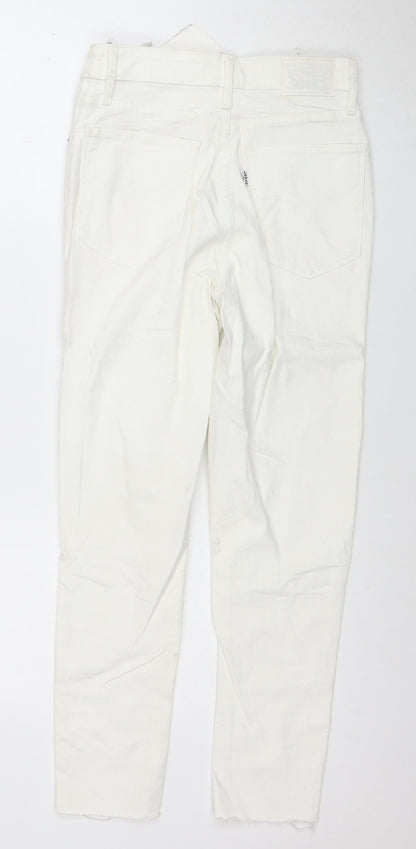 Levi's Women White 721 High Rise Skinny Jeans Size 27