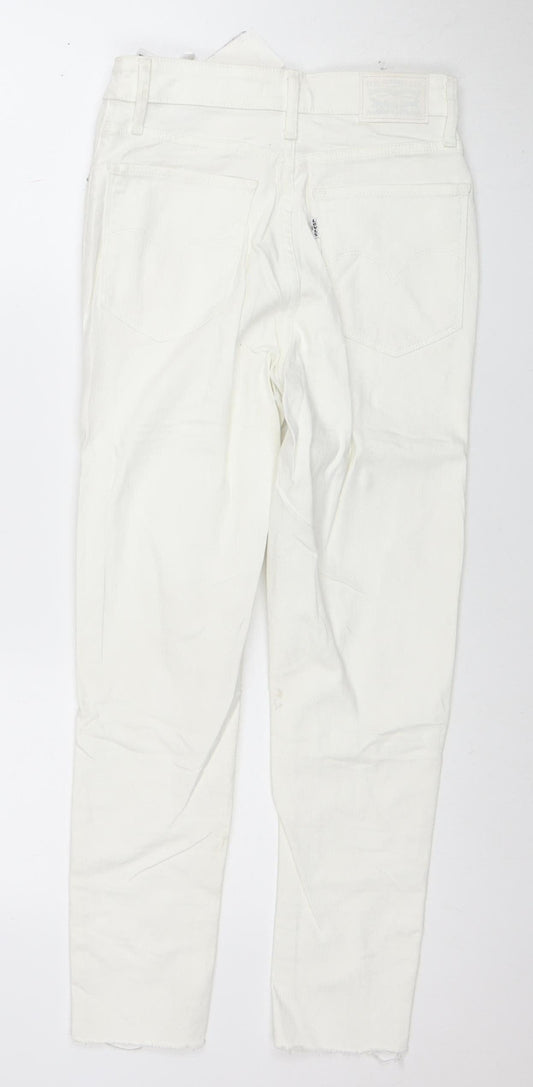 Levi's Women White 721 High Rise Skinny Jeans Size 27