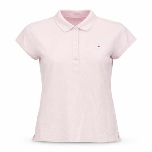 Tommy Hilfiger Women's Pink Slim Fit Cotton Polo Shirt XL