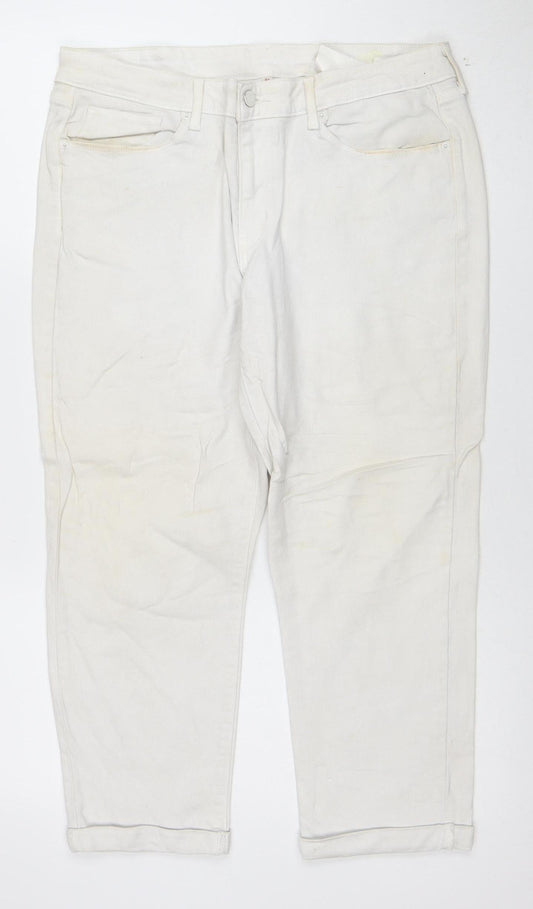 Levi Strauss & Co. Men's White Straight Denim Jeans Size 32 Regular