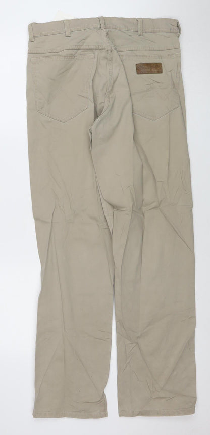 Wrangler Men's Beige Texas Stretch Chino Trousers W33 L32
